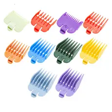 8 Pentes Guia + 2 Pentes Disfarce Profissional Kemei Colorido Para Cortar Cabelo 1,5-22mm
