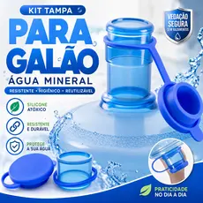 Kit 4un Tampa Para Galão Água Mineral Resistente Silicone