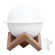 Difusor e Umidificador de Ar Planeta Lua com Suporte USB Abajur Luminária Aromatica Óleos