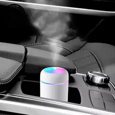 Umidificador Purificador de Ar H2O Portátil com LED Colorido – USB Ultrassônica 300ml Branco