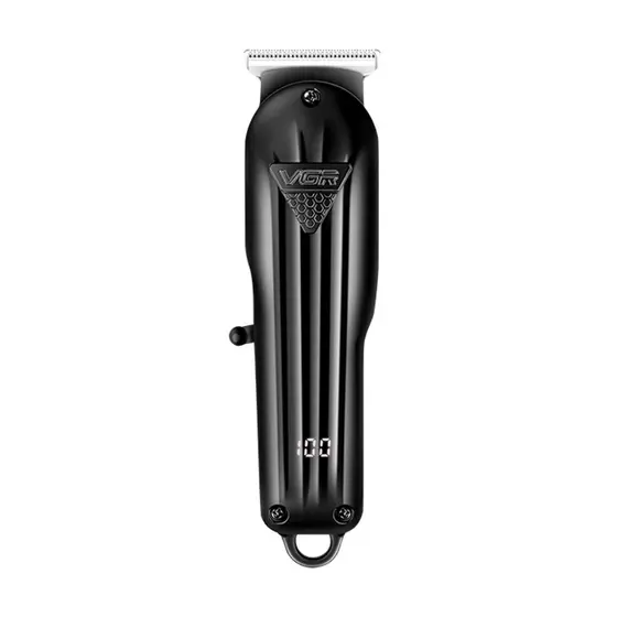 Máquina de Cortar Cabelo Profissional VGR OI VIDA OIV-982 LED Bivolt Lâmina T 600mAh