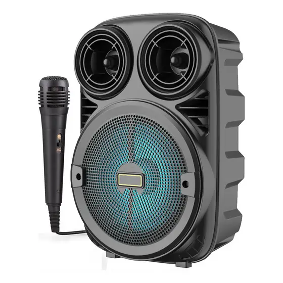 Caixa de Som Bluetooth Portátil 10W FM USB SD Microfone – Multimídia Recarregável