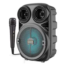 Caixa de Som Bluetooth Portátil 10W FM USB SD Microfone – Multimídia Recarregável