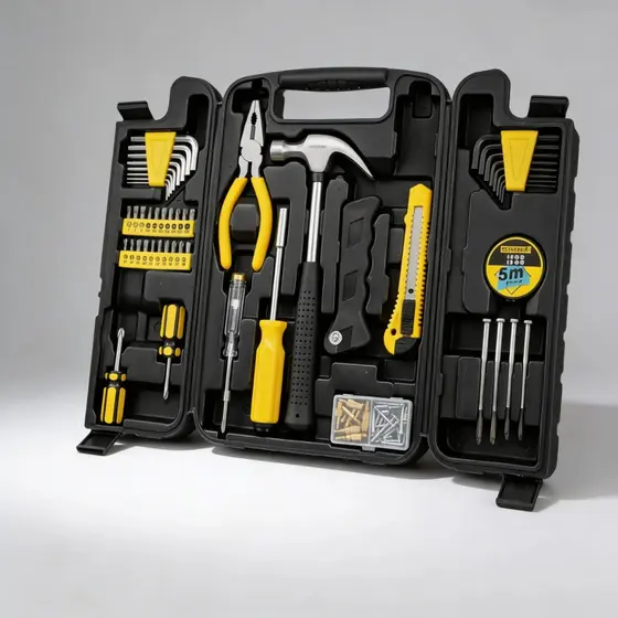 Maleta Kit Ferramentas 200 Peças Completo Chaves Alicate Martelo Serra e Bits
