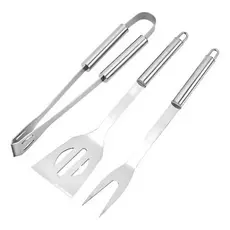 Kit De Churrasqueiro Gourmet 3pcs Espatula,pegador,garfo