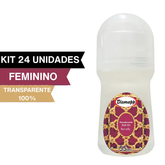 Desodorante Transparente 24 unidades Bervelly 55Ml Dismapp