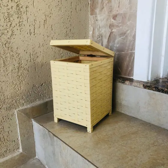 Lixeira Banheiro Lixeira para Quarto Multiuso em Fibra Sintética 10 Litros 20x20x30 cm Cores