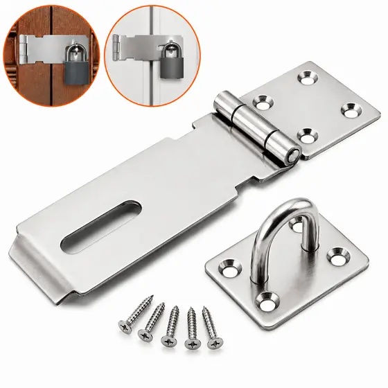 Trava Para Cadeado Trinco Para Porta Janela Fechadura Inox