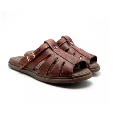 Sandalia Masculina de Couro Ortopedica Anatomica Fechada 100% Couro Legitimo - FRETE GRATIS