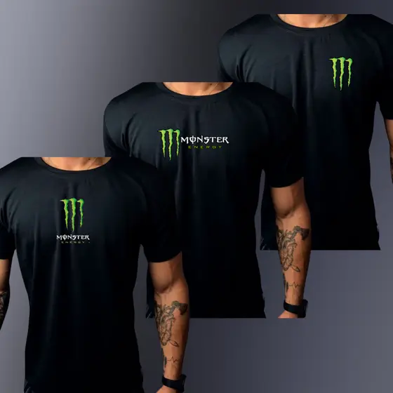 Kit 3 Camisa Mnst MIX Estampa Dry Fit esportiva Treino academia CORRIDA PROMO - MENTTY