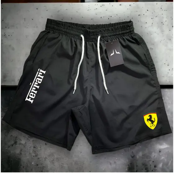 Short Bermuda Mauricinho Antiodor Esportiva Ferrari 01 -  Academia, Skate, Basquete, Corrida Tactel