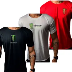 Kit 3 Camisa Mnst MIX Estampa Dry Fit esportiva academia Treino CORRIDA PROMO - MENTTY