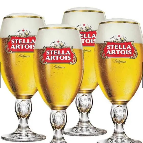 Taça de Cerveja Stella Artois Belgium 315ml 4 pçs