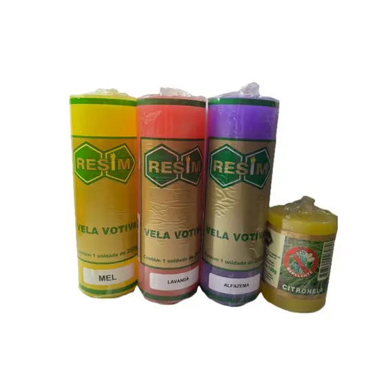 KIT VELAS AROMATICAS ALFAZEMA, MEL, LAVANDA E CITRONELA
