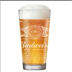 Copo de Vidro Budweiser Oficial 415ml | Vidro Resistente para Cerveja | Copo Personalizado