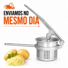 Espremedor e Amassador de Batata e Legumes em Alumínio Manual para Fazer Purê Cozinha Profissional