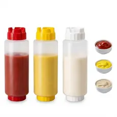 Bisnaga Invertida 700ml Profissional Para Molhos e Caldas Ketchup Maionese Mostarda Líquidos