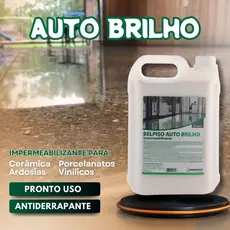 Renova Pisos Antigos Cera Líquida Antiderrapante Para Cerâmicas Porcelanatos Auto Brilho 5L