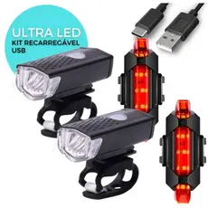 Lanternas e Faróis Ultra LED Para Bicicleta - Luz de Segurança a Prova d'Água Para Ciclismo - WYL