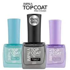 Impala Pro Finish - Esmalte Top Coat - Blindagem 4D + Brilho Absoluto + Secagem 90" unhas lançamento