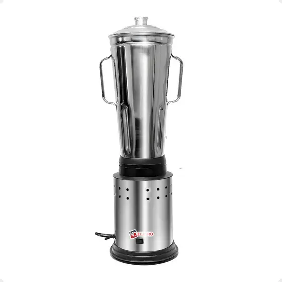 Liquidificador Industrial  Baixa Rotação 6 Litros Prata  Jarra de Aço Inoxidável Bivolt Cozinhas-