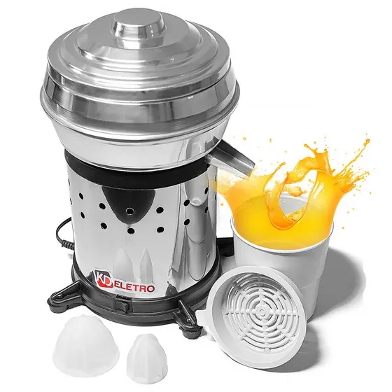 Espremedor Extrator de Sucos Laranja Limão Inox Industrial Bivolt Bar Cozinha Restaurante