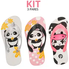 Kit Chinelo Menina Personagens Confortável