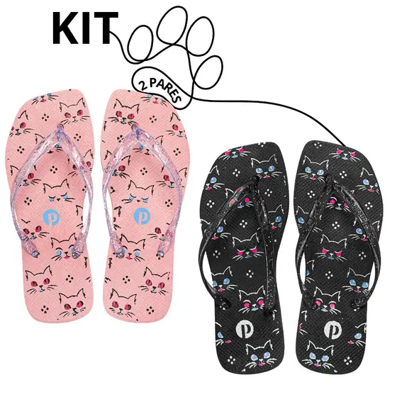 Kit Chinelo Feminino Confortável Leve