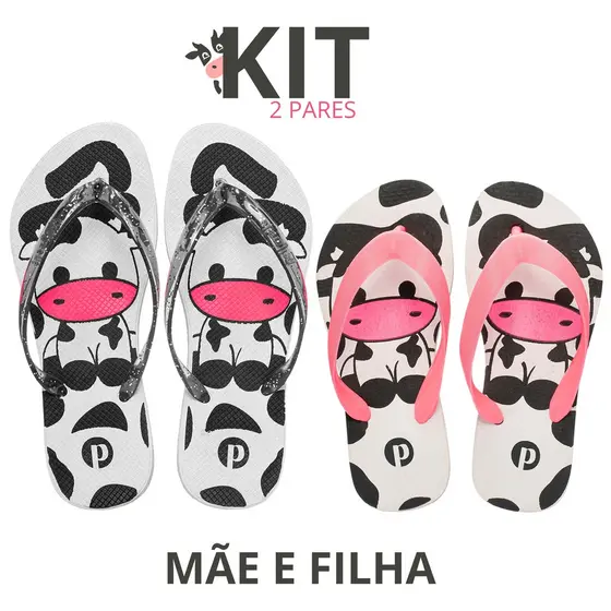 Kt Chinelo Mãe e Filha Feminino Menina Infantil Antiderapante Leve