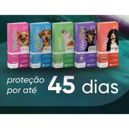 Well Pet Ourofino Comprimido Antipulga e Carrapato para Cães - Protege 45 dias