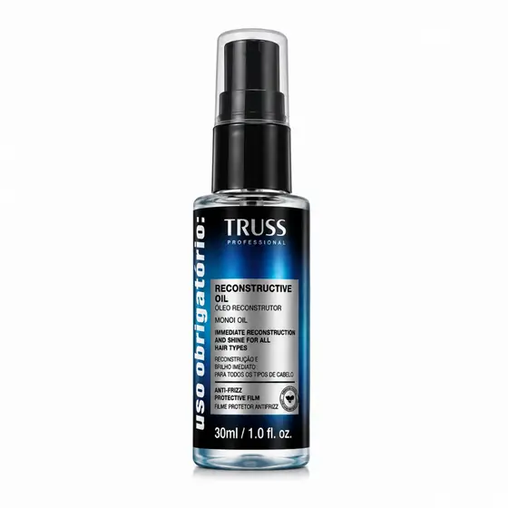 Truss Óleo Capilar Reconstrutor 30ml - Reconstrução e Brilho Imediato, Proteção Térmica, Leve e de Rápida Absorção