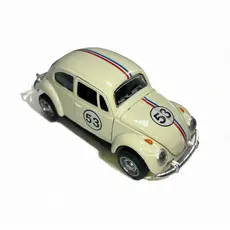 Fusca Herbie 53 Miniatura Fricção Coleção de Ferro Abre Porta Capô
