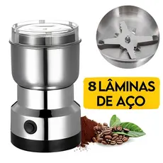 Moedor De Café Grãos Sementes Elétrico Profissional 8 Lâminas Aço Inox 110v 220v