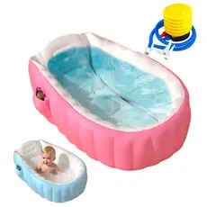 Banheira Inflável Infantil Viagem Cadeira de Banho Para Bebe PVC Premium Dobrável