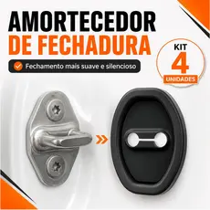 Protetor Amortecedor de Porta Carro KIT 4 Peças Borracha para Fechadura Universal Batente Anti Impacto