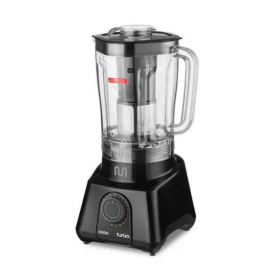 Liquidificador 2,6L Turbo Preto 1200w 127v c/ 12 Velocidades Multi LQ1201