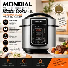 Panela de Pressão Elétrica Mondial Digital Master Cooker PE-40