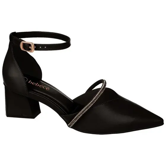 Scarpin Bebecê Salto Bloco Bico Fino Com Fecho T3838-576