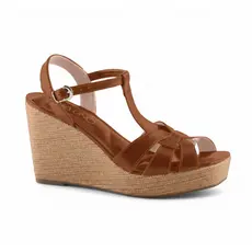 Sandália Feminina Via Uno Anabela Multi Tiras 608048