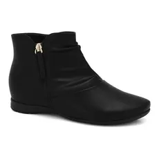 Bota Cano Curto Comfortflex Rasteira Zíper 2491302