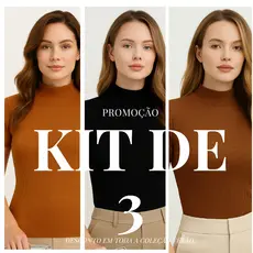Blusa Feminina Gola Alta com Manga Curta – Tecido Ana Ruga com Elastano – Elegância P/M/G/GG