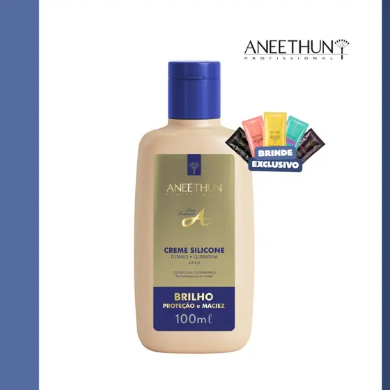 Creme De Silicone 100ml Com Tutano Aneethun Linha A - Profisisonal Salão Beleza