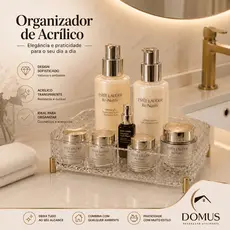 Caixa de armazenamento Acrílico Organizador de Maquiagem Cosméticos Perfumes Cesto Transparente Luxo