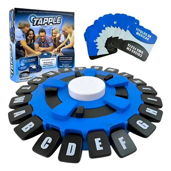 Jogo das Palavras e Letras Tapple Desafio de Tabuleiro Adultos e Crianças Game Stop Rápido Divertido