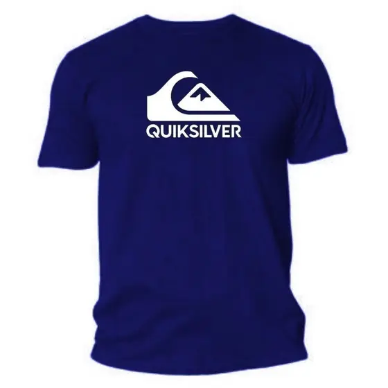 Camiseta Quiksilver Simbolo Classico Gola Redonda 100%Algod茫o 脫tima Qualidade For Everyone