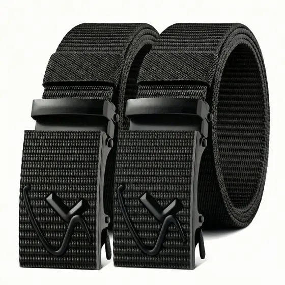 Kit 2 Cintos Táticos Masculinos Fivela Automática Alumínio Nylon Reforçado 120cm Cores Sortidas