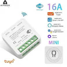 interruptor inteligente WIFI mini suporte controle por voz Alexa Google Home Tuya 16A-APROX