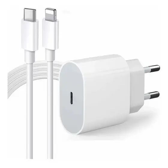 Carregador De iPhone Fonte com Cabo Carregamento Rápido 1m PD 20w