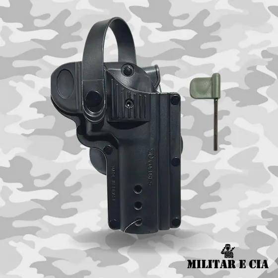 Coldre Preto De Cintura Para Revolver 6 Tiros SÓ COLDRES