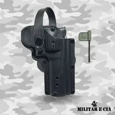 Coldre Preto De Cintura Para Revolver 6 Tiros SÓ COLDRES